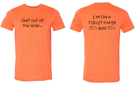 HEATHER ORANGE TIOLET PAPER RUN VIRTUAL