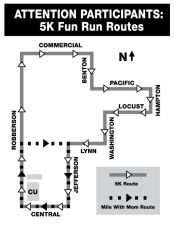 5K 1 MILE ROUTE