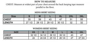 SWEATFEST SHIRT SIZING WEB